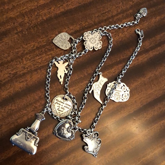 retired and rare HTF Brighton Victorian charm necklace/belt - Picture 2 of 14